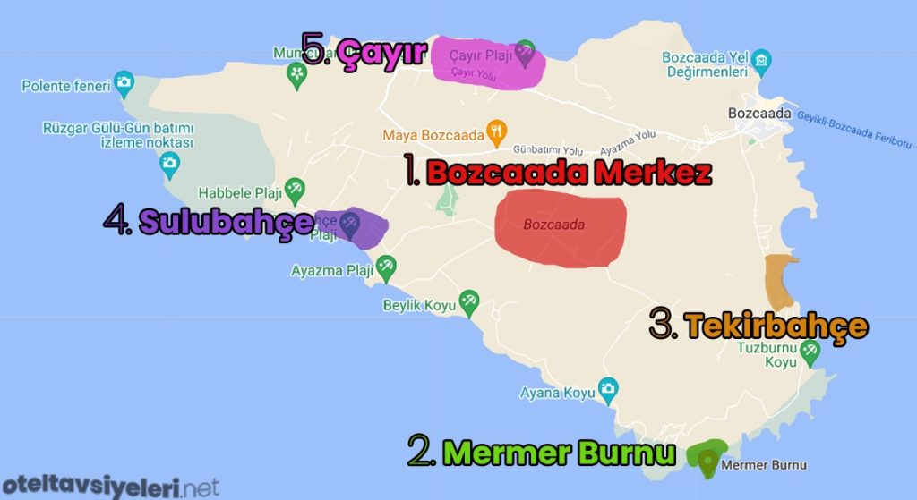Bozcaada'da nerede kalınır