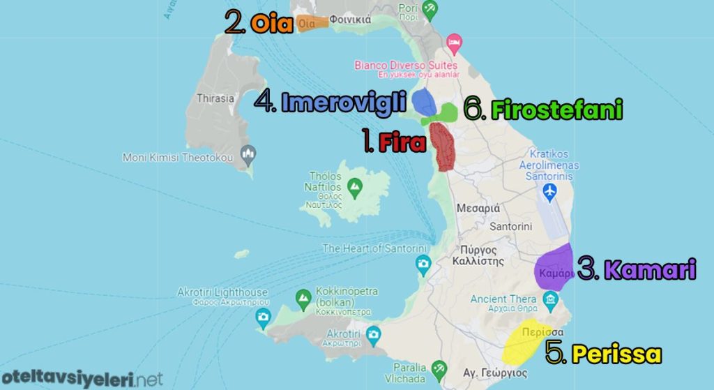 Santorini'de nerede kalınır