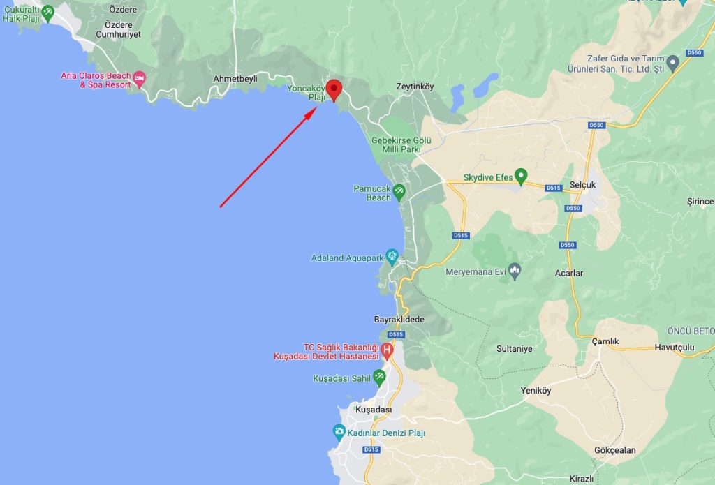 yoncaköy plajı nerede