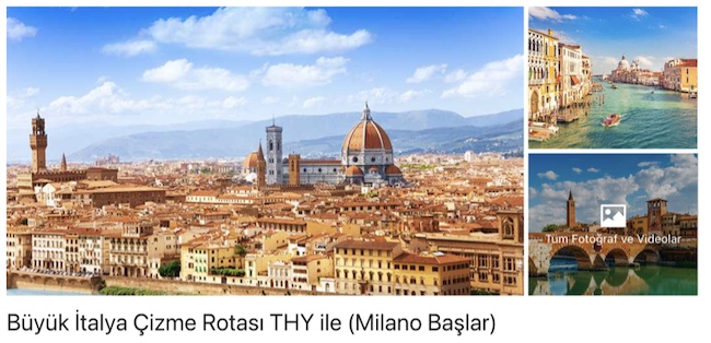 Touristica Büyük İtalya Çizme Rotası THY ile