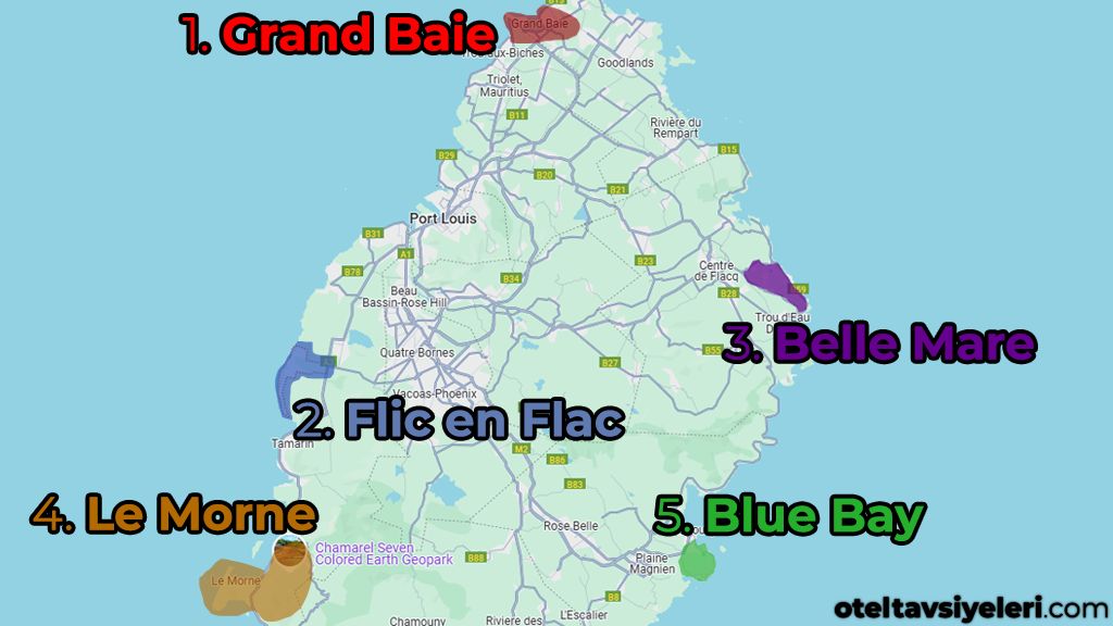 Mauritius'ta Nerede Kalınır