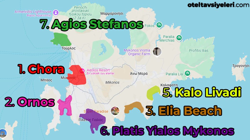 Mykonos'ta nerede kalınır